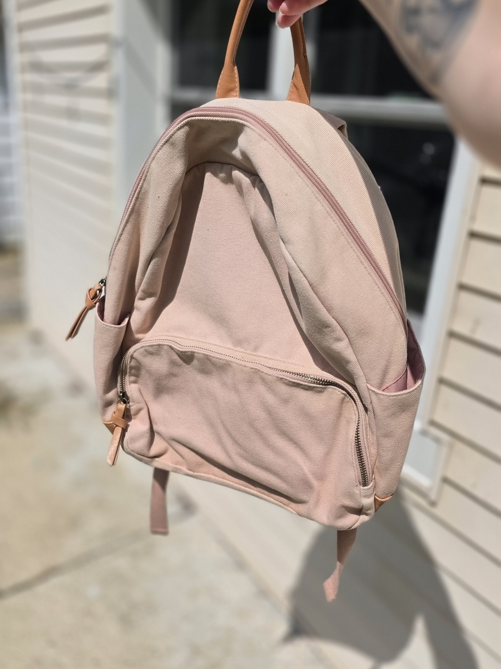 Everyday Canvas Backpack - Blush Pink